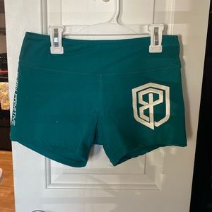 Born Primitive low rise 2inch inseam workout shorts in green